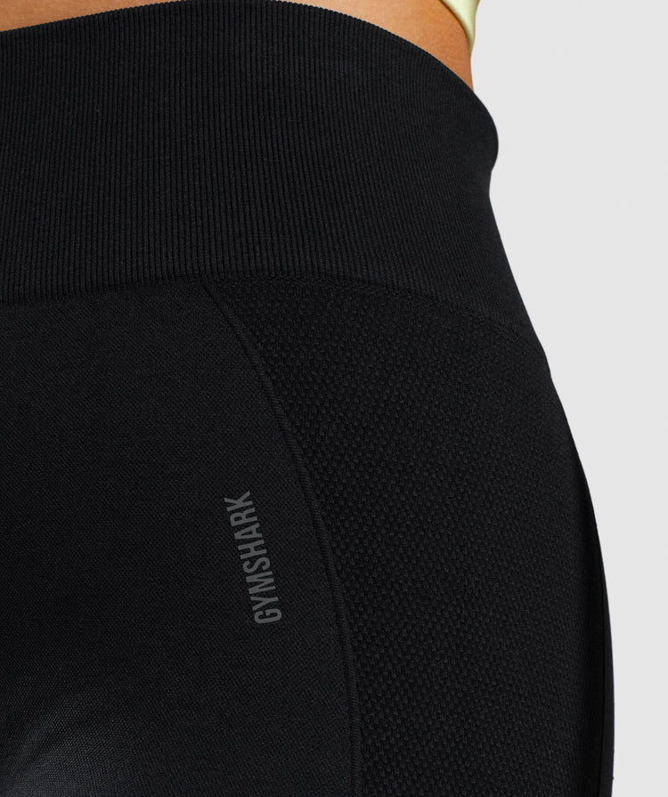 GYMSHARK FLEX CYCLING BLACK LOGO ŠORTAI