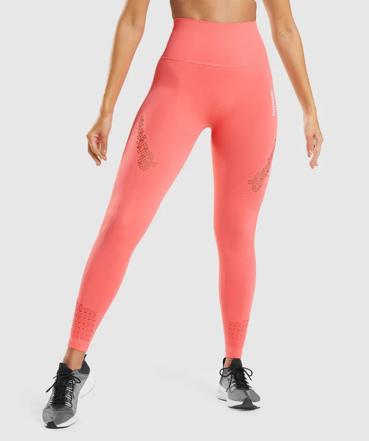 GYMSHARK ENERGY SEAMLESS NEON PINK TAMPRĖS