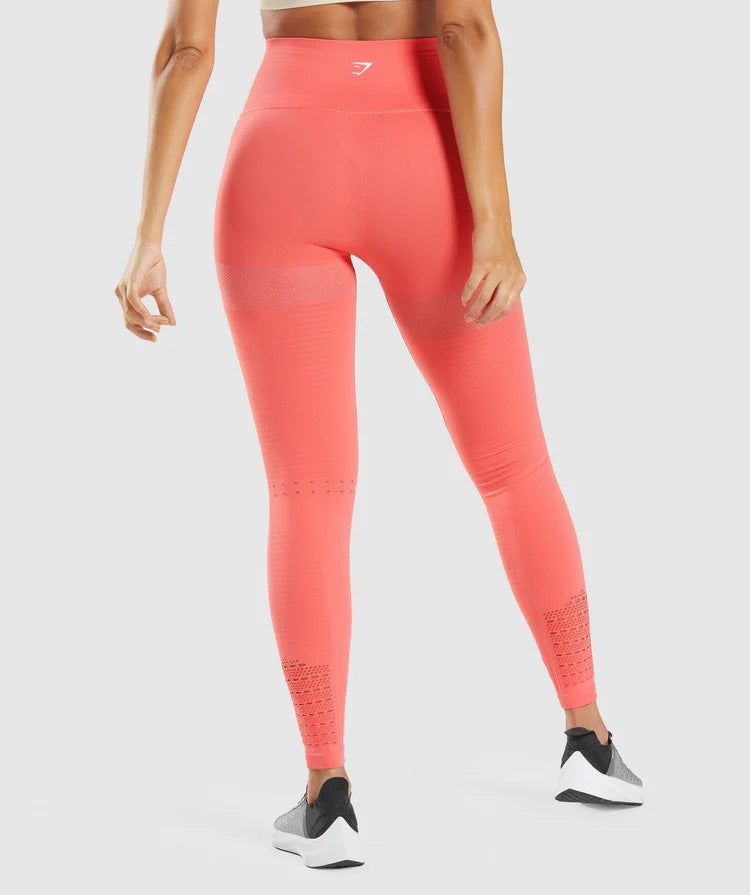 GYMSHARK ENERGY SEAMLESS NEON PINK TAMPRĖS