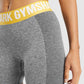 GYMSHARK FLEX LIGHT GREY MARL/YELLOW ŠORTAI