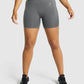 GYMSHARK FIT SEAMLESS LIGHT GREY MARL/GREY ŠORTAI