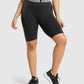 GYMSHARK FIT SEAMLESS CYCLING L BLACK/WHITE ŠORTAI