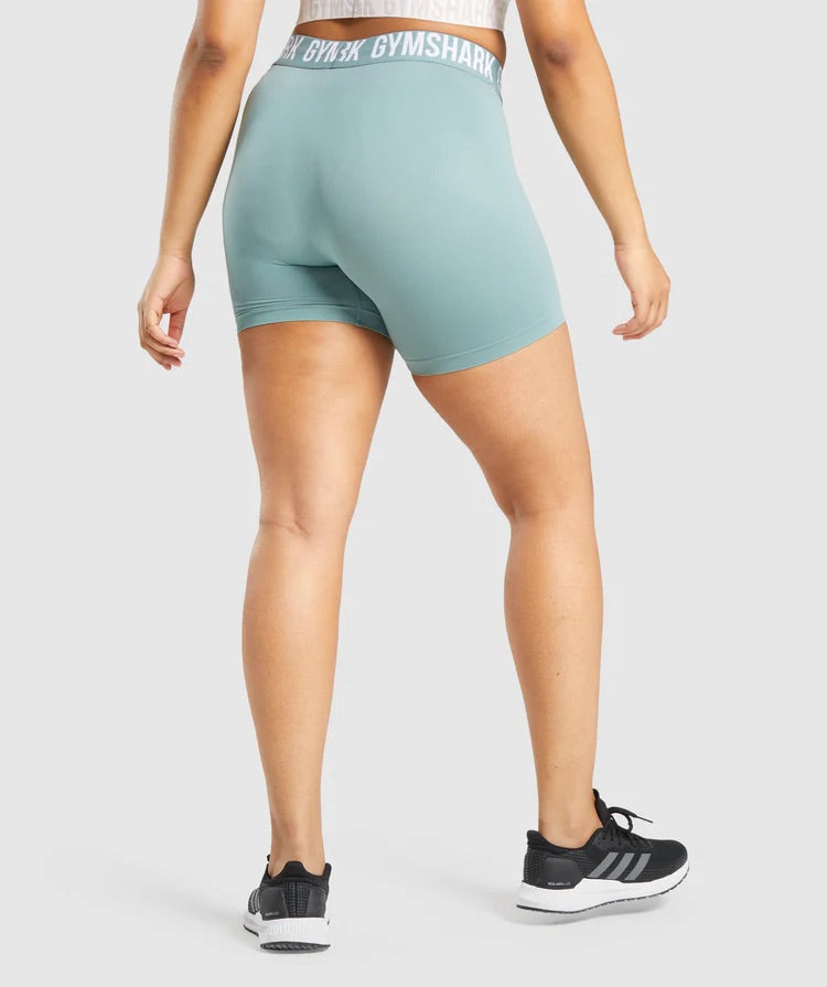 GYMSHARK FIT SEAMLESS LIGHT GREEN/MINT ŠORTAI