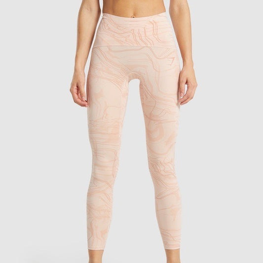 GYMSHARK GS POWER JACQUARD LIGHT PINK TAMPRĖS