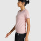 GYMSHARK ENERGY SEAMLESS T-SHIRT LIGHT PINK SPORTINĖ PALAIDINĖ