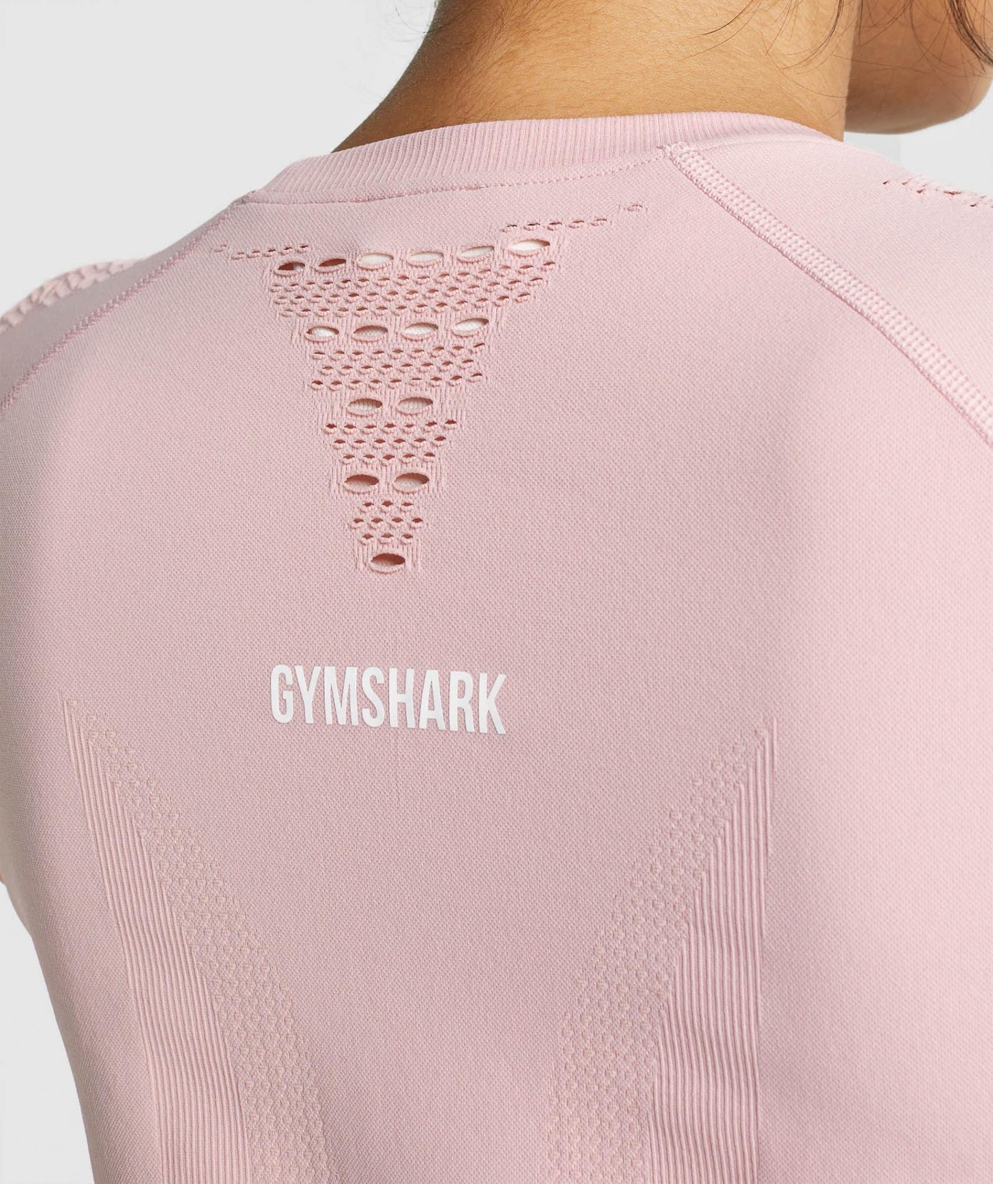 GYMSHARK ENERGY SEAMLESS T-SHIRT LIGHT PINK SPORTINĖ PALAIDINĖ