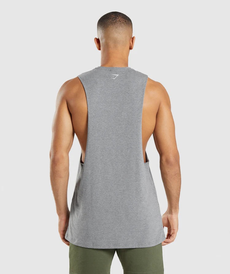 GYMSHARK GSLC DROP ARM TANK CHARCOAL GREY SPORTINĖ PALAIDINĖ