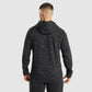 GYMSHARK MICRO PRINT HOODIE BLACK DŽEMPERIS