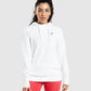 GYMSHARK TRAINING WHITE HOODIE  DŽEMPERIS