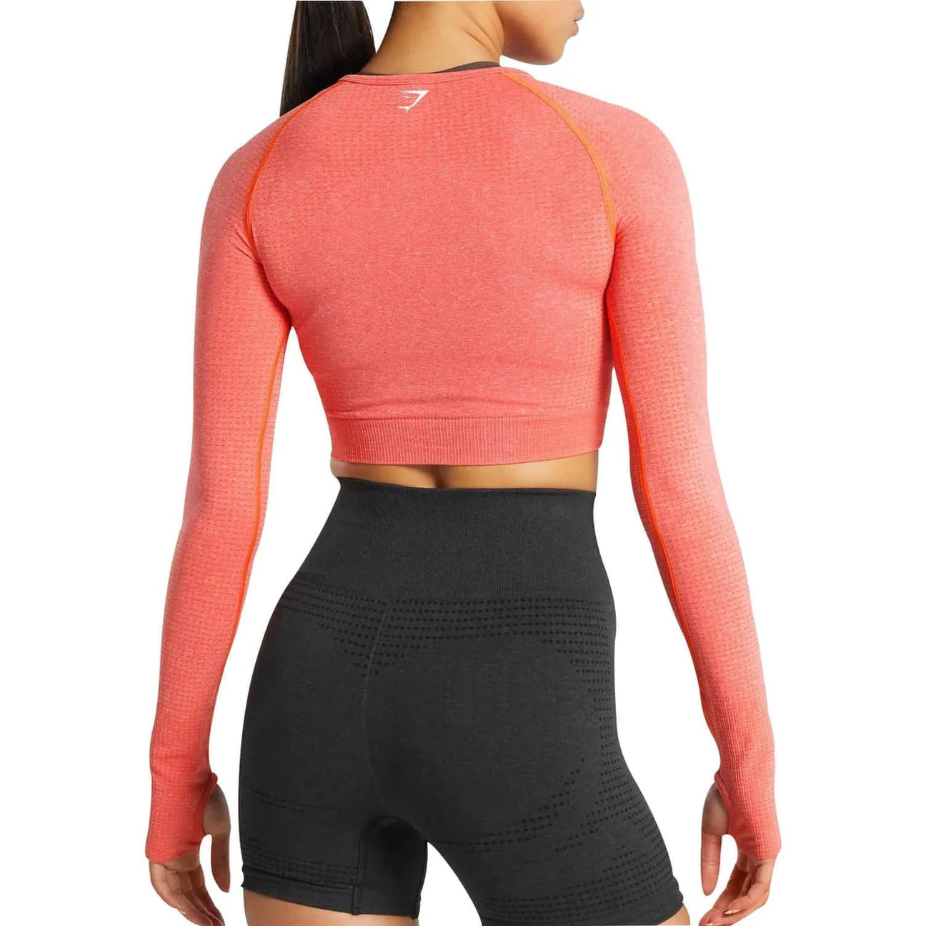 GYMSHARK VITAL SEAMLESS NEON PINK LEGGINGS + CROP TOP SET KOMPLEKTAS