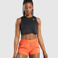 GYMSHARK TRAINING CROP TANK BLACK SPORTINĖ PALAIDINĖ