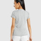 GYMSHARK SPEED T-SHIRT SMOKEY GREY/GREEN MARL SPORTINĖ PALAIDINĖ