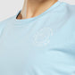 GYMSHARK LEGACY GRAPHIC CROP TEE BLUE MARŠKINĖLIAI