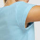 GYMSHARK LEGACY GRAPHIC CROP TEE BLUE MARŠKINĖLIAI