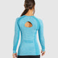 GYMSHARK FLEX LONG SLEEVE TOP ATLAS BLUE MARL SPORTINĖ PALAIDINĖ