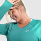 GYMSHARK TRAINING LONG SLEEVE CROP TOP TEAL SPORTINĖ PALAIDINĖ
