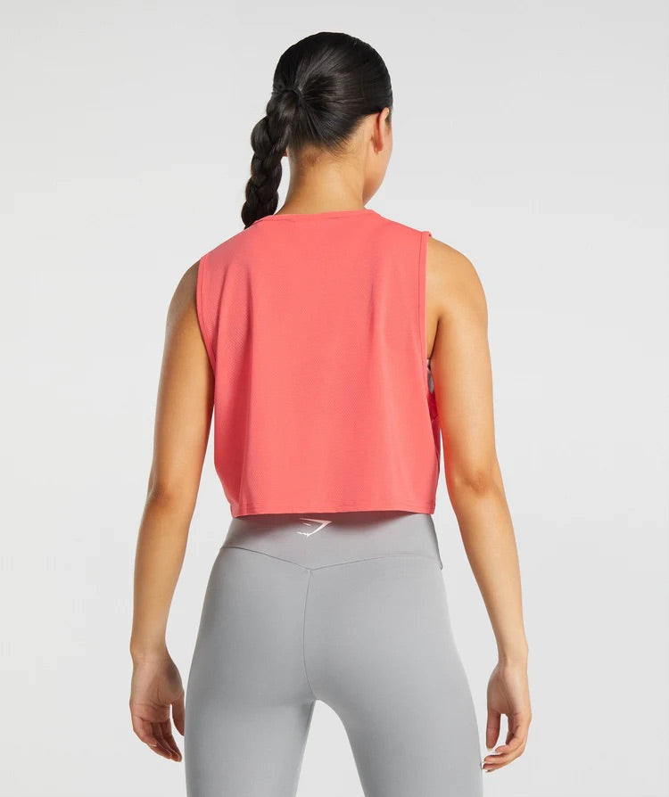 GYMSHARK TRAINING CROP TANK PINK SPORTINĖ PALAIDINĖ