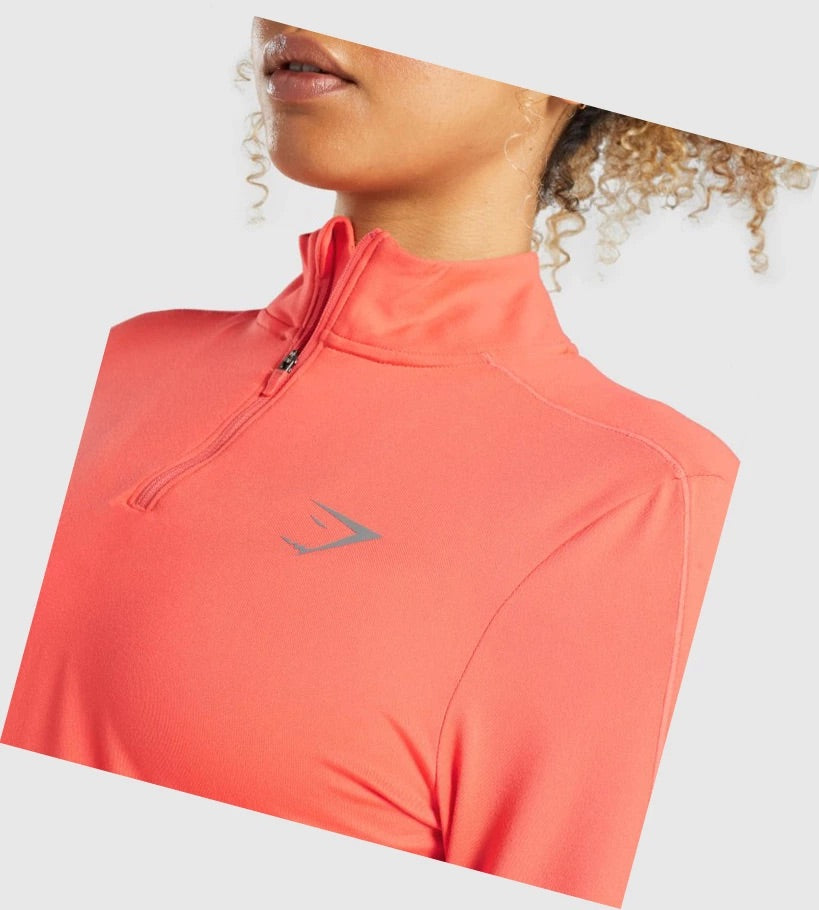 GYMSHARK SPEED ZIP-UP ORANGE SPORTINĖ PALAIDINĖ