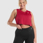 GYMSHARK TRAINING CROP TANK BURGUNDY SPORTINĖ PALAIDINĖ
