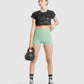 GYMSHARK KK FIT RAW CROP TOP BLACK CAMO PRINT SPORTINĖ PALAIDINĖ