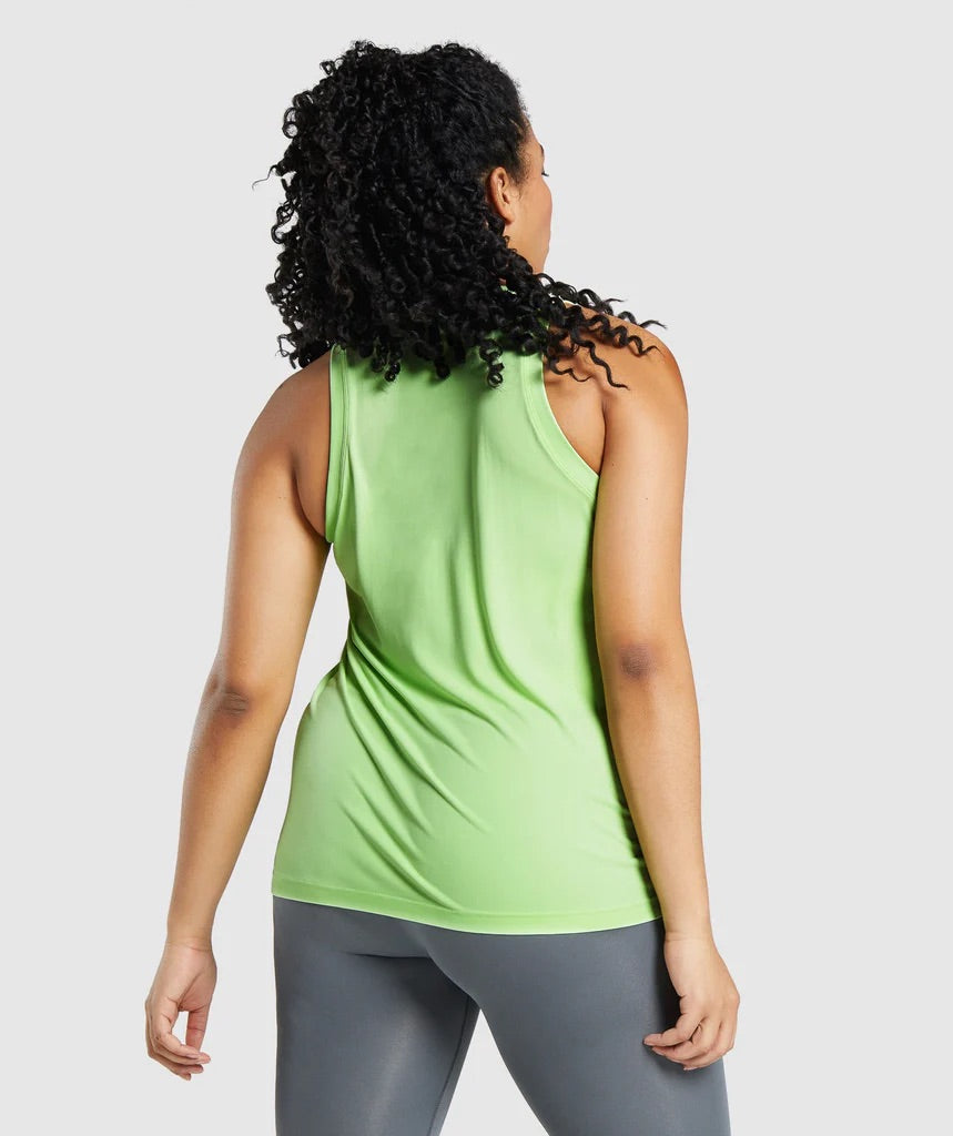 GYMSHARK SEAMLESS TANK GREEN SPORTINĖ PALAIDINĖ