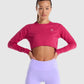 GYMSHARK TRAINING CROPPED SWEATER PINK DŽEMPERIS