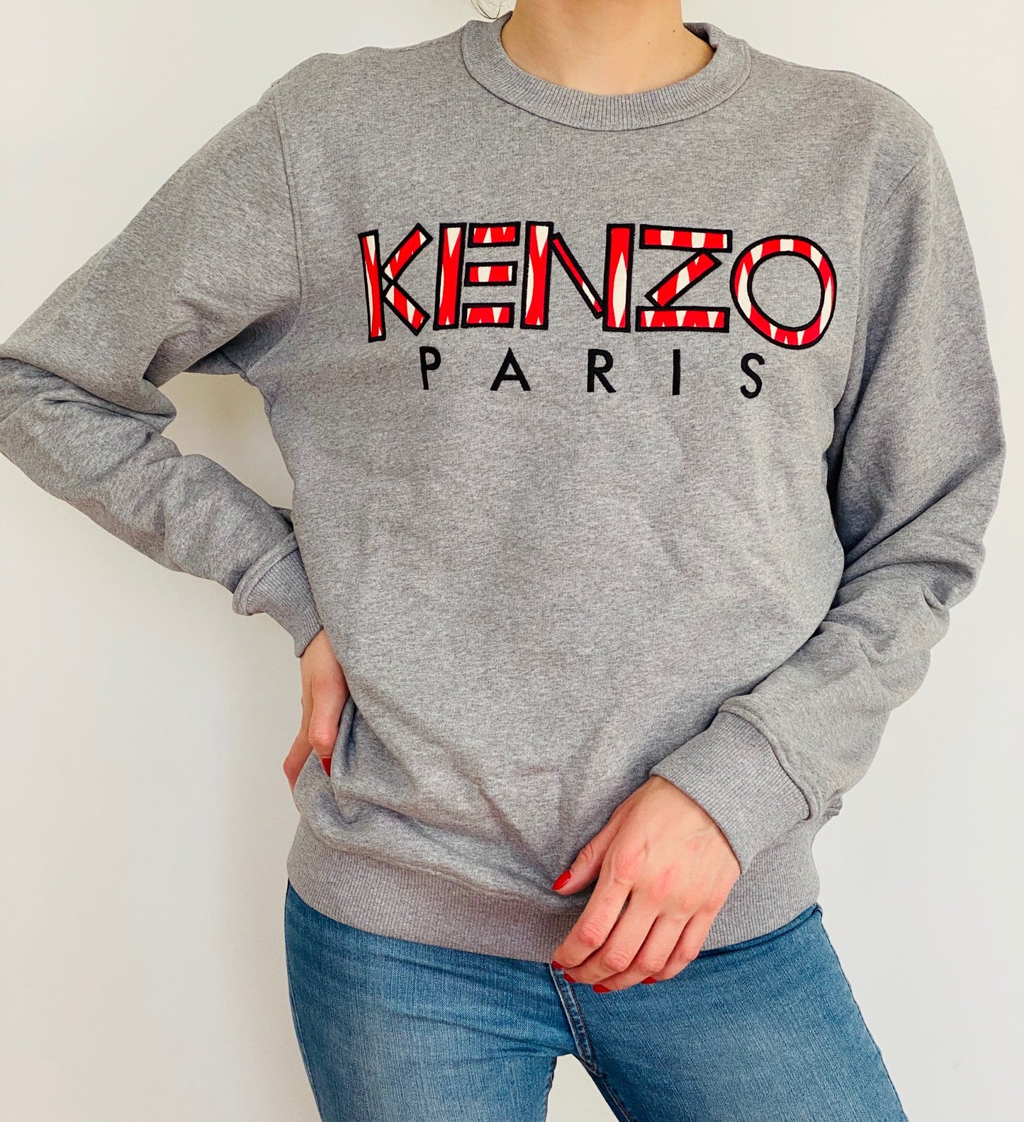 KENZO CLASSIC PARIS SWEAT 5SW000 GREY DŽEMPERIS