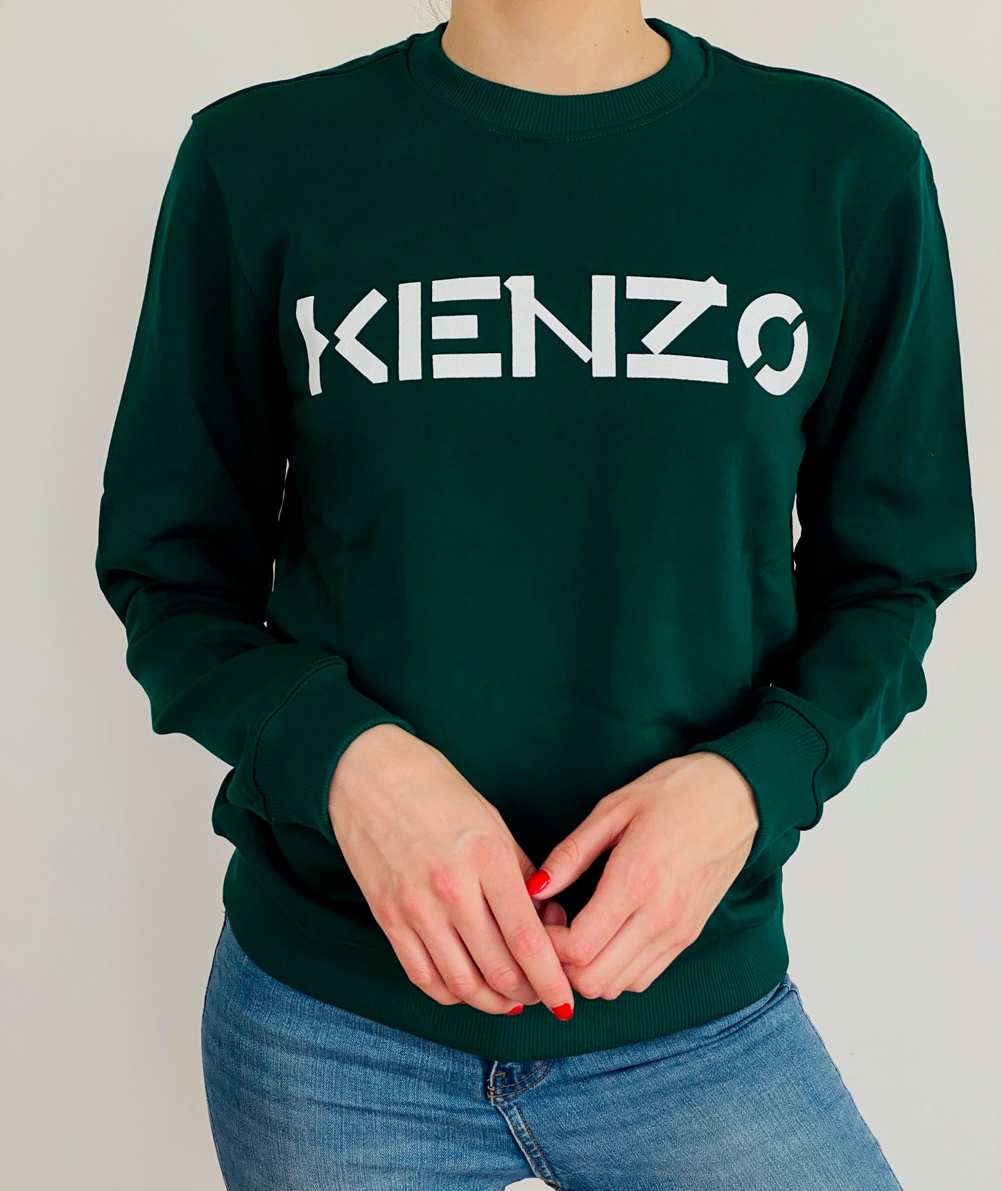 KENZO LOGO CLASSIC SWEAT K42P206 55 GREEN DŽEMPERIS