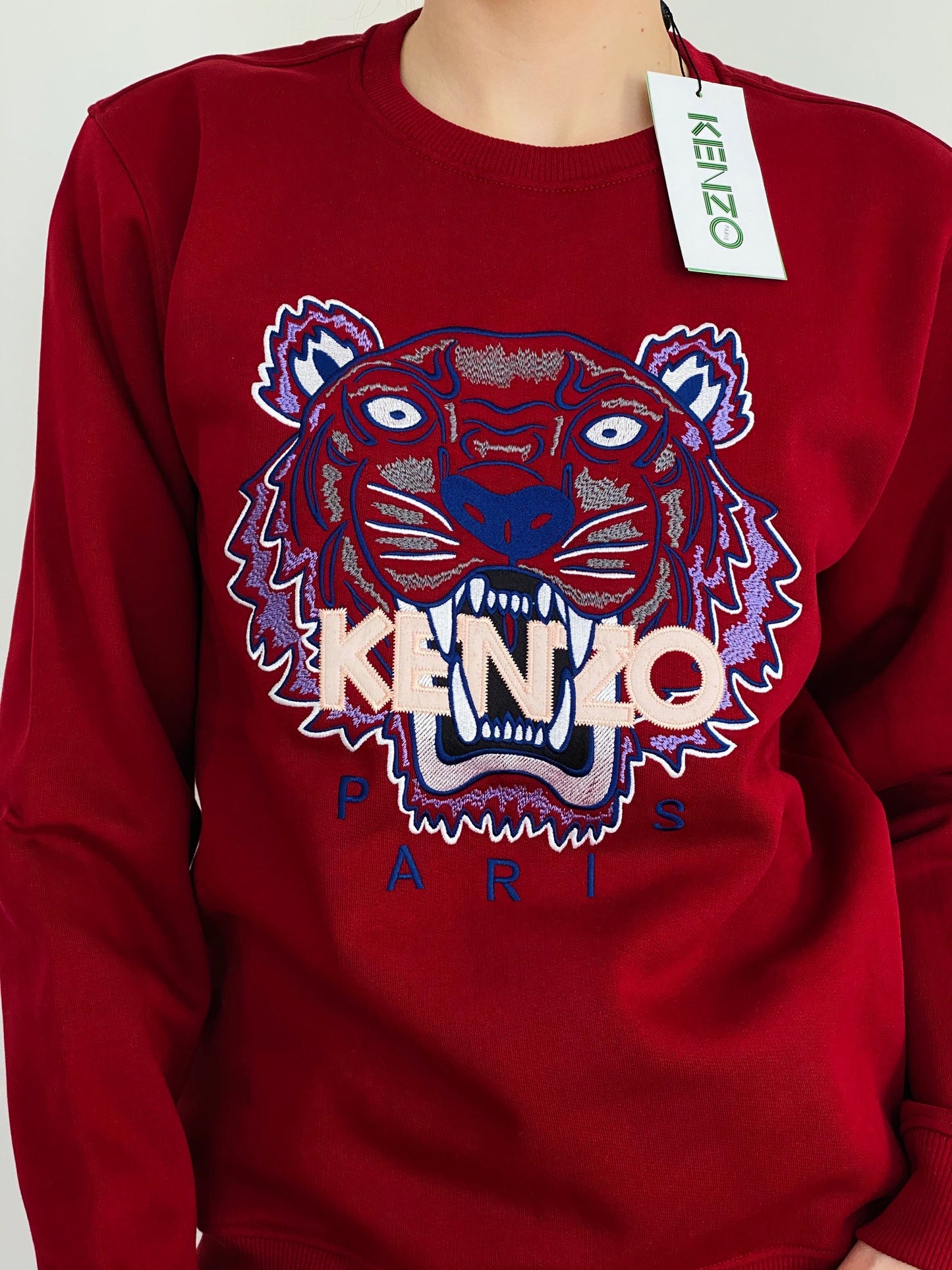 KENZO CLASSIC TIGER CREWNECK SW 4XA07 BURGUNDY DŽEMPERIS