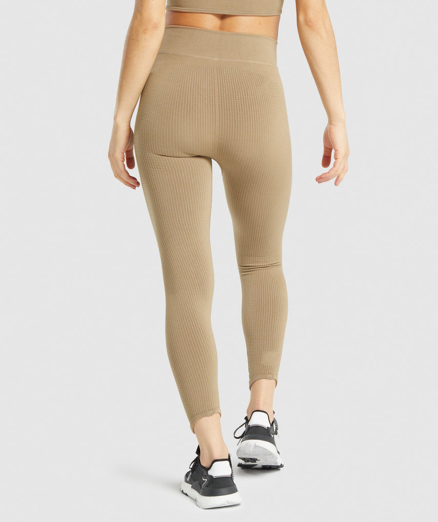 GYMSHARK PAUSE SEAMLESS BROWN TAMPRĖS