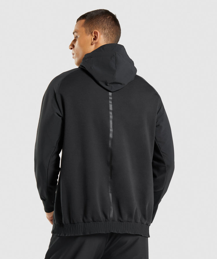 GYMSHARK RETAKE HOODIE BLACK DŽEMPERIS