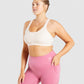 GYMSHARK SCOOP NECK SPORTS BABY PINK LIEMENĖLĖ