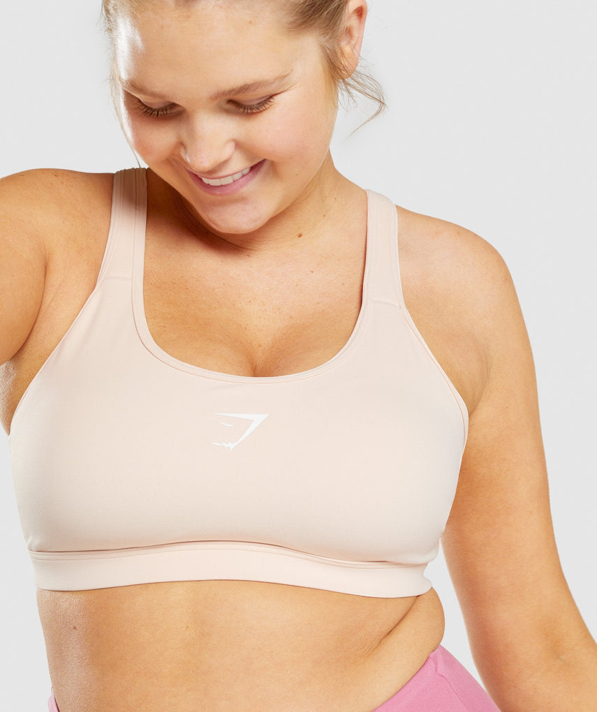 GYMSHARK SCOOP NECK SPORTS BABY PINK LIEMENĖLĖ