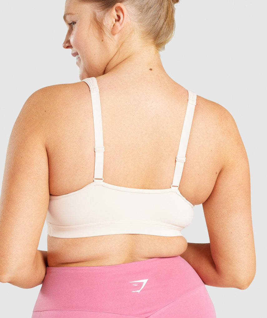 GYMSHARK SCOOP NECK SPORTS BABY PINK LIEMENĖLĖ