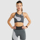 GYMSHARK WTFLEX SEAMLESS ASYMMETRIC STRAPPY DARK GREY/LIGHT GREY LIEMENĖLĖ