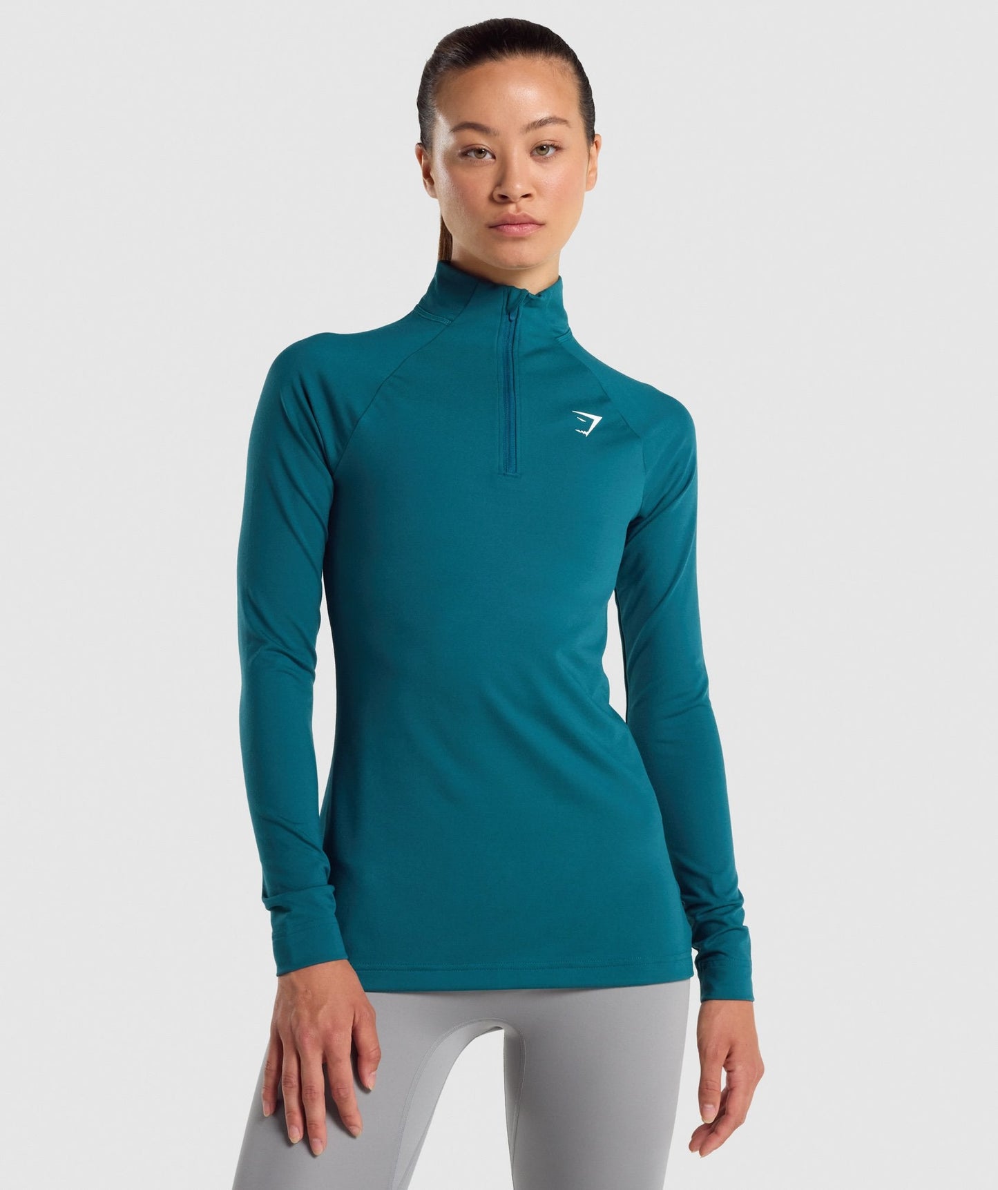 GYMSHARK TRAINING 1/4 ZIP ELECTRO BLUE DŽEMPERIS