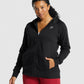 GYMSHARK TRAINING ZIP UP HOODIE BLACK DŽEMPERIS