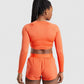 GYMSHARK TRAINING LONG SLEEVE CROP TOP ORANGE SPORTINĖ PALAIDINĖ