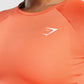 GYMSHARK TRAINING LONG SLEEVE CROP TOP ORANGE SPORTINĖ PALAIDINĖ