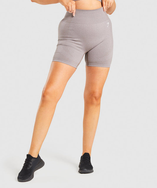 GYMSHARK VITAL SEAMLESS 2.0 LIGHT BROWN ŠORTAI