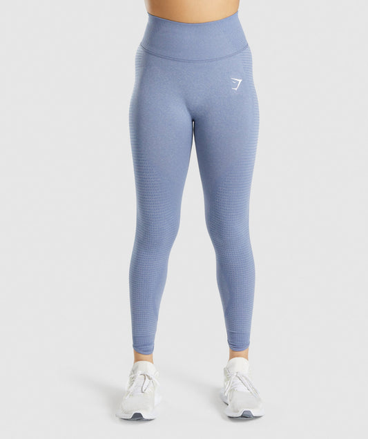 GYMSHARK VITAL RISE SEAMLESS BLUE TAMPRĖS