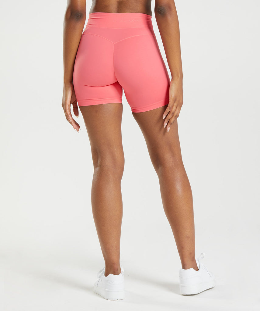 GYMSHARK WHITNEY MESH CORAL PINK ŠORTAI