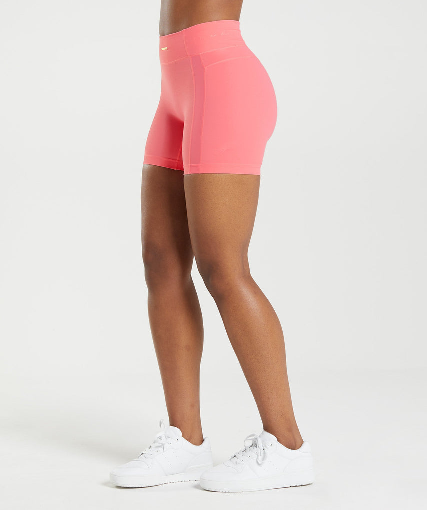 GYMSHARK WHITNEY MESH CORAL PINK ŠORTAI