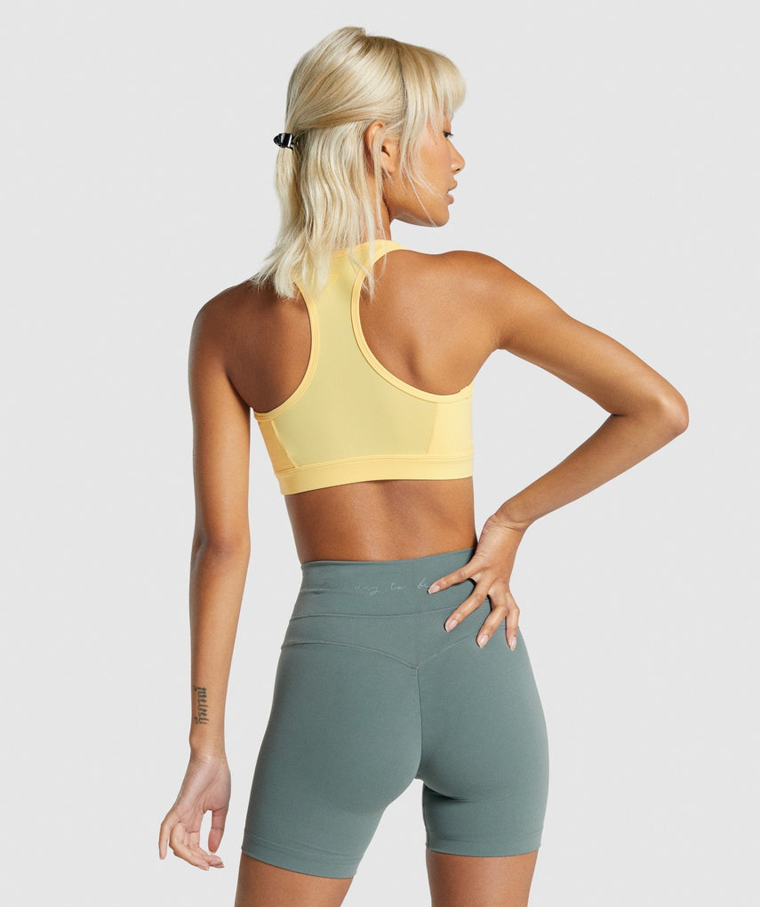 GYMSHARK WHITNEY MESH SPORTS YELLOW TULIP LIEMENĖLĖ