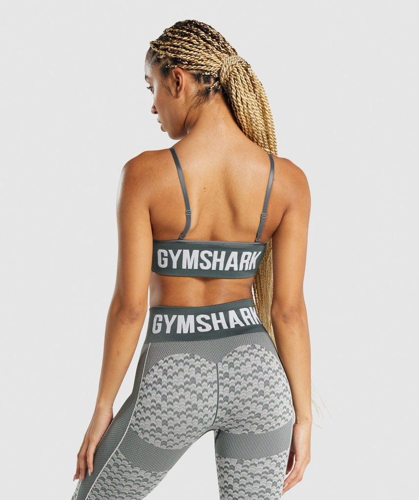 GYMSHARK WTFLEX SEAMLESS STRAPPY SPORTS DARK GREY LIEMENĖLĖ