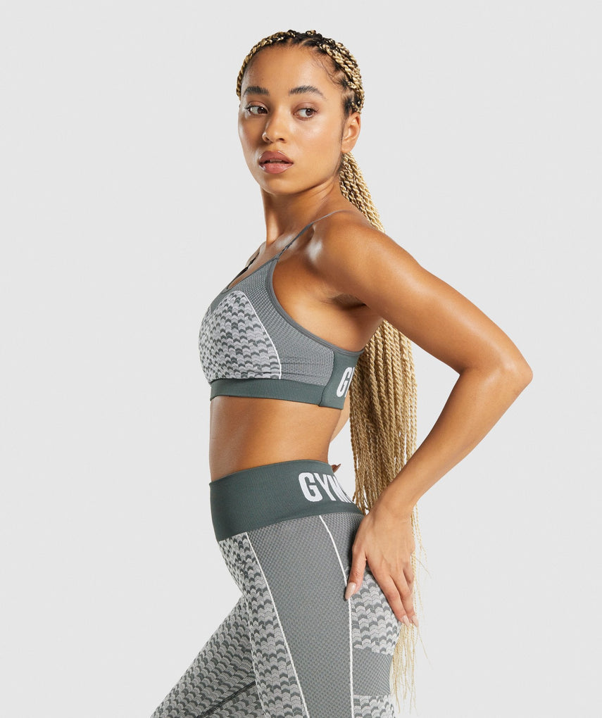 GYMSHARK WTFLEX SEAMLESS STRAPPY SPORTS DARK GREY LIEMENĖLĖ