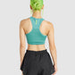GYMSHARK PULSE CROP TANK TURQUOISE BLUE SPORTINĖ PALAIDINĖ