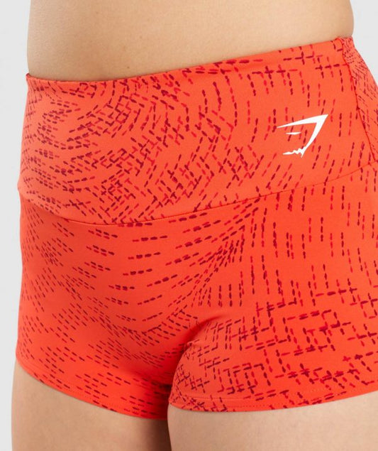 GYMSHARK TRAINING SHORT NEON RED ŠORTAI