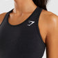 GYMSHARK VITAL SEAMLESS VEST BLACK SPORTINĖ PALAIDINĖ