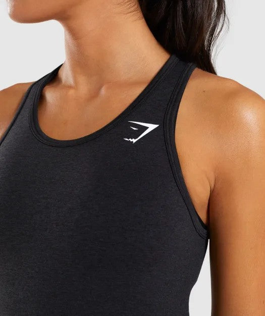 GYMSHARK VITAL SEAMLESS VEST BLACK SPORTINĖ PALAIDINĖ